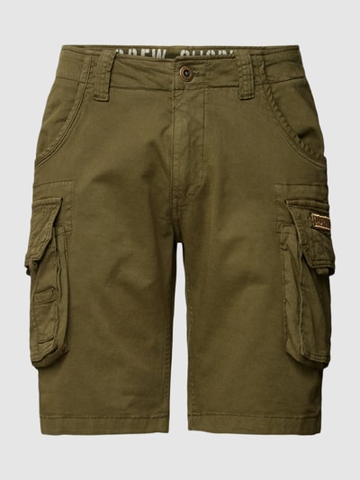 Alpha Industries Bermudas mit Cargotaschen Modell 'CREW' Oliv 2