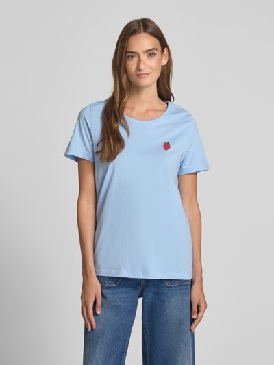 s.Oliver RED LABEL Regular fit T-shirt van puur katoen Bleu - 4