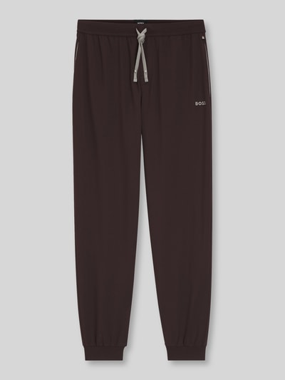 BOSS Regular Fit Sweathose aus Baumwoll-Mix Modell 'Mix&Match' Dunkelbraun 2
