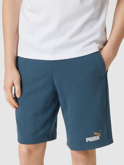 PUMA PERFORMANCE Sweatshorts mit Label-Print Dunkelblau 3