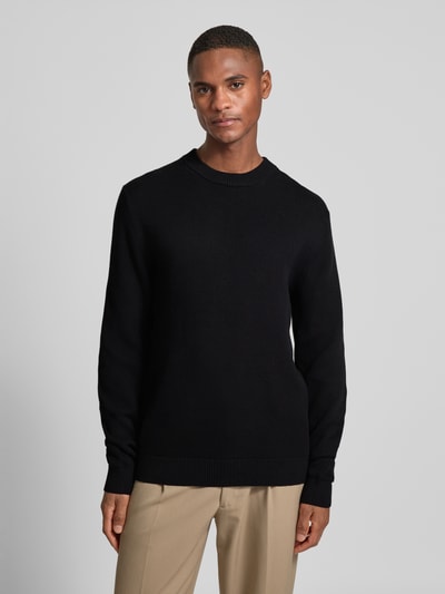 SELECTED HOMME Gebreide pullover met ribboorden, model 'DANE' Zwart - 4