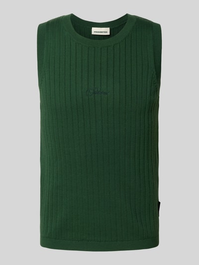 PROHIBITED Gebreide spencer met labelstitching  Groen - 2