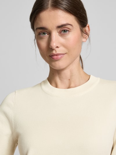 YAS Gebreide pullover met 1/2-mouwen, model 'LENA' Offwhite - 3