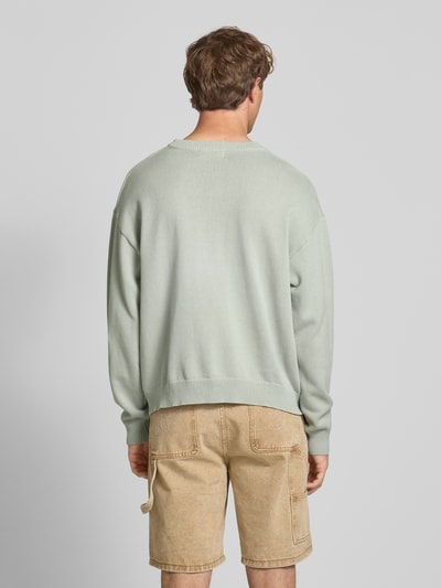 ANOTHER COTTON LAB Strickpullover mit Logo-Stitching Hellgruen 5