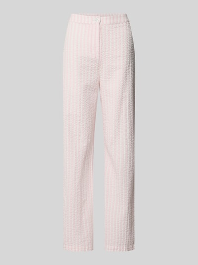 PIECES Straight Leg Hose aus reiner Baumwolle Modell 'TINNA' Rosa 2