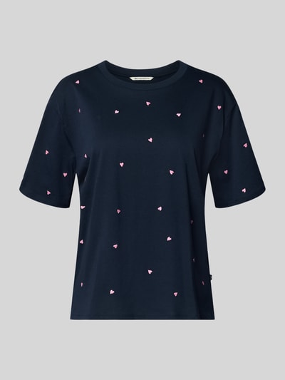 Tom Tailor Denim Boxy Fit T-Shirt  aus reiner Baumwolle Marine 2