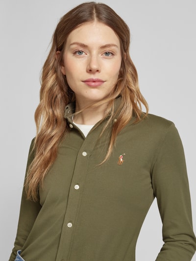 Polo Ralph Lauren Hemdbluse mit Button-Down-Kragen Oliv 3