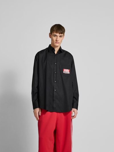 VETEMENTS Relaxed Fit Freizeithemd aus Baumwolle Black 4