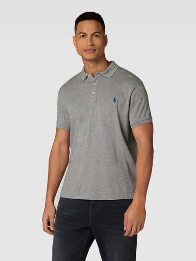 Polo Ralph Lauren Poloshirt mit Label-Stitching Mittelgrau Melange 4