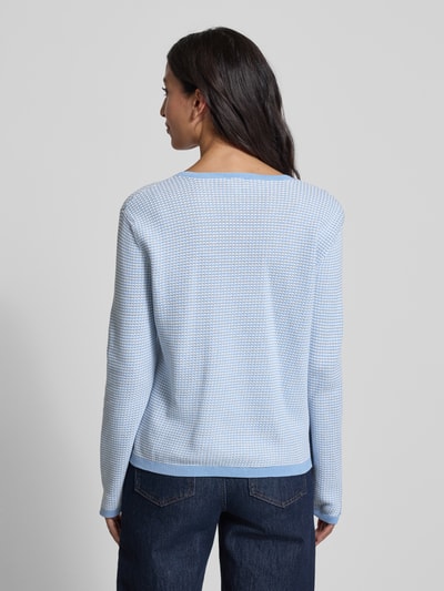 Tom Tailor Regular fit gebreide pullover van zuiver katoen Bleu - 5