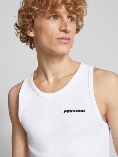 Pegador Tanktop mit Label-Stitching Weiss 3