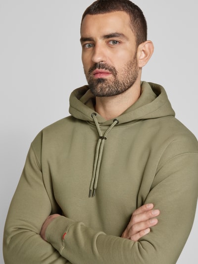 Cinque Hoodie mit gerippten Abschlüssen Modell 'Swift' Oliv 3