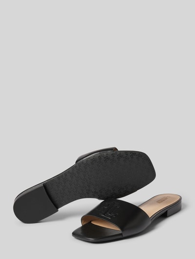 Lauren Ralph Lauren Slides mit Label-Stitching Modell 'EVERLEY' Black 4