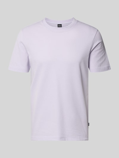Produktfoto, Regular Fit T-Shirt aus Baumwoll-Mix Modell 'TIBURT 240' von BOSS in Optik: Unifarben, mit Kurzarm, Materialverarbeitung: Mouliné-Garn.