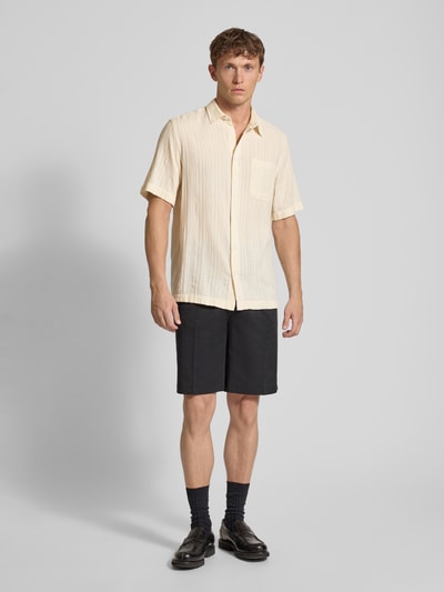 Les Deux Freizeithemd mit Knopfleiste Modell 'Charlie' Sand 1