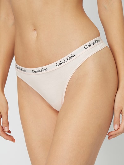 Calvin Klein Underwear Stringi z paskiem z logo  Jasnoróżowy 3