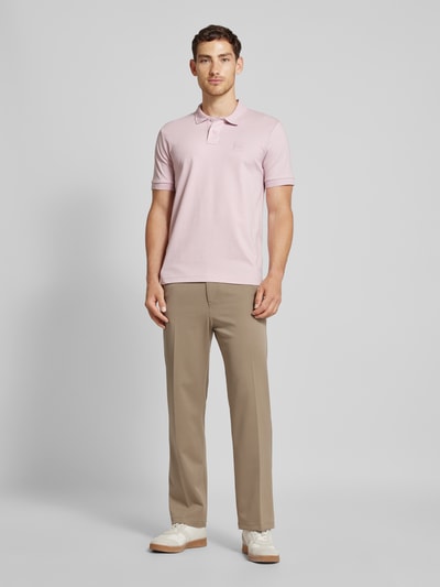 BOSS Orange Poloshirt met korte knoopsluiting Violet - 1