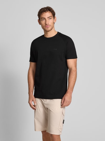 BOSS Green T-shirt met labelprint Zwart - 4