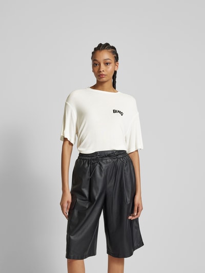 Anine Bing Oversized T-Shirt aus reiner Viskose Ecru 4