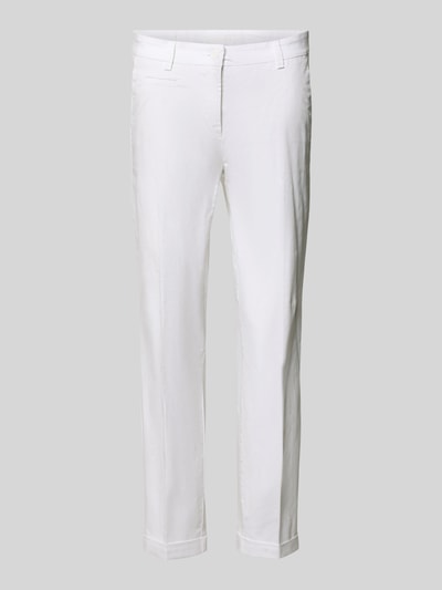 Productfoto, Slim Fit Jeans met fixeerbare pijpboorden model 'Stella' van Cambio, dames jeans van katoenmix, met achterzak, muntzakje, knoop- en ritssluiting, bandwijdte maat 36: 41 cm, binnenbeenlengte maat 36: 69 cm