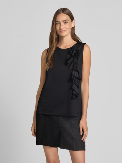 More & More Blusentop mit Zierbesatz Black 4