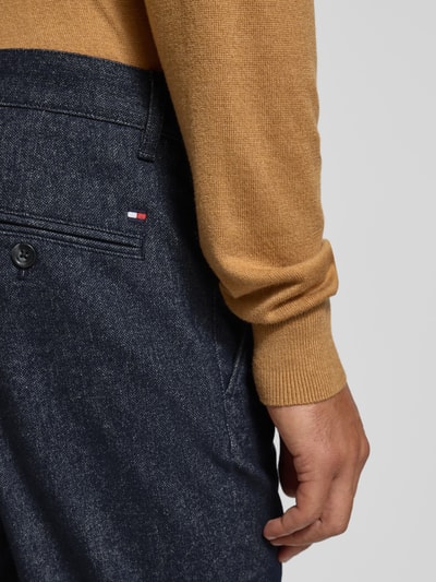 Tommy Hilfiger Slim fit stoffen broek van katoenmix, model 'BLEECKER' Marineblauw - 3