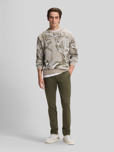 BOSS Orange Slim Fit Chino aus Baumwoll-Mix Modell 'CHINO SLIM' Oliv 1