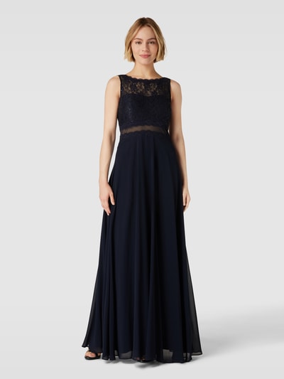 Jake*s Cocktail Abendkleid mit Paillettenbesatz Marine Melange 4