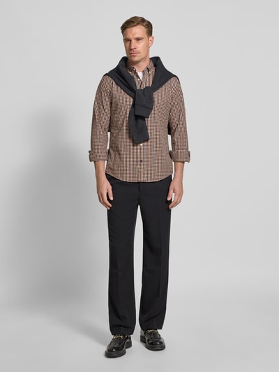 OLYMP Level Five Regular fit vrijetijdsoverhemd met button-downkraag Cognac - 1