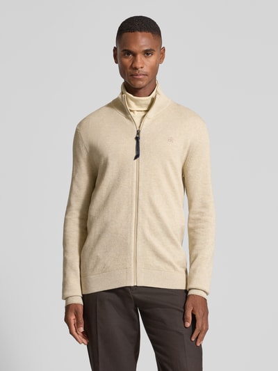 Lerros Gebreid vest met opstaande kraag Beige - 4