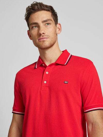 Christian Berg Men Poloshirt mit Label-Detail Rot 3