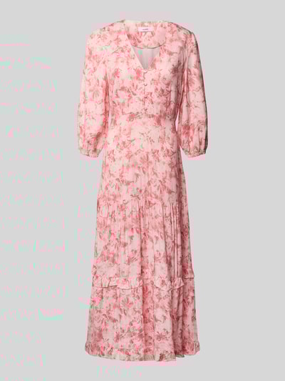 mbyM Sukienka midi z dekoltem w serek model ‘Shanaya’ Różowy 2