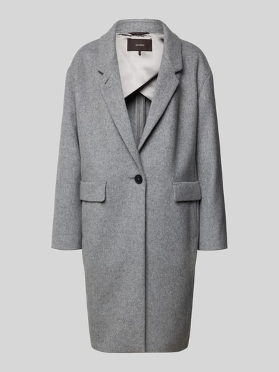 Windsor Lange jas van lanawolmix met kasjmier Middengrijs - 2