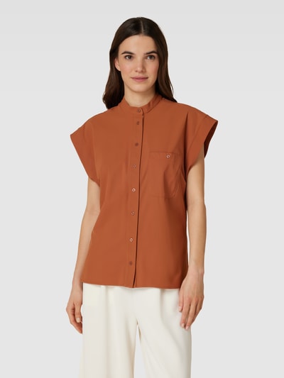 D´Etoiles Casiope Blouse met opstaande kraag, model 'Endless' Cognac - 4