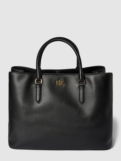 Lauren Ralph Lauren Satchel bag van leer met labelapplicatie, model 'MARCY' Zwart - 2