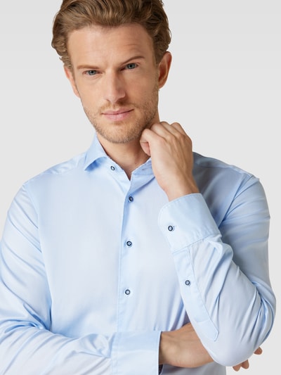 Eterna Slim Fit Premium Shirt mit Haifischkragen Bleu 3