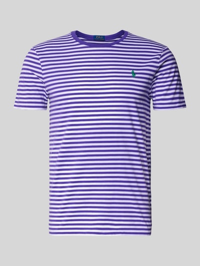 Polo Ralph Lauren Slim Fit T-Shirt aus reiner Baumwolle Violett 2