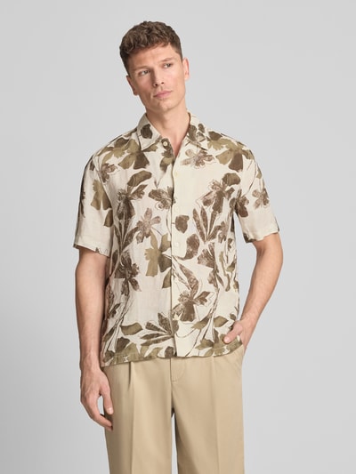 Marc O'Polo relaxed fit vrijetijdsoverhemd van puur linnen Lichtbruin - 4