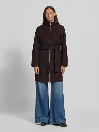 VERO MODA Regular Fit Mantel mit Taillengürtel Schoko 1