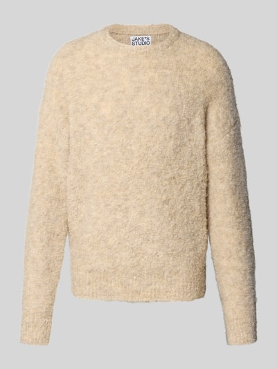 JAKE*S STUDIO MEN Strickpullover mit Strukturmuster Beige 2
