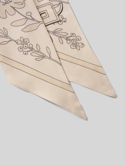 Productfoto, Seidentuch met allover bloemenpatroon van pure zijde, model 'VINCENCY_T_7*115' van BOSS, beige tinten, soepele textuur