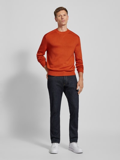 ARMANI EXCHANGE Gebreide pullover met ribboorden Oranje - 1