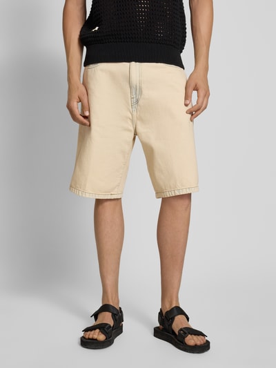 Carhartt Work In Progress Baggy fit korte jeans in 5-pocketmodel, model 'LANDON' Zand - 4