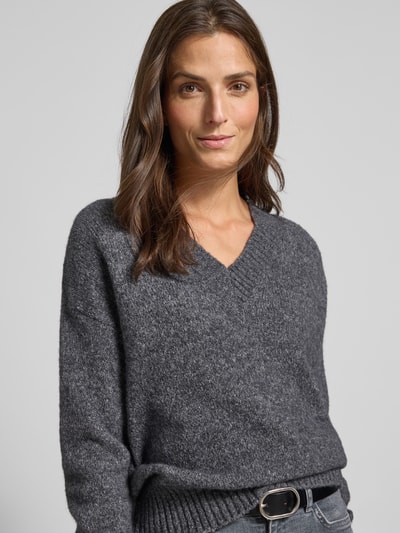 Weekend Max Mara Comfort fit gebreide pullover van wolmix, model 'VISITA' Antraciet - 3