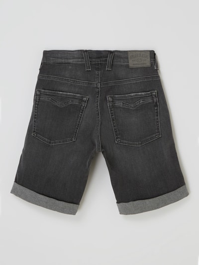 Replay Korte slim fit jeans met stretch, model 'Jazlin'  Zwart - 4
