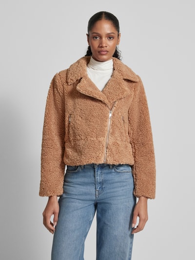 Zero Sherpa jacket met kentkraag Camel - 4