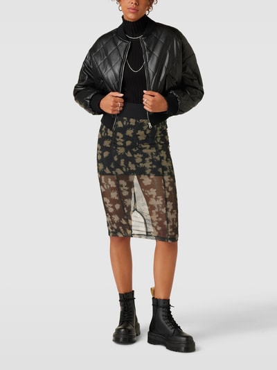 Calvin Klein Jeans Rok met all-over motief, model 'FLORAL' Zwart - 1