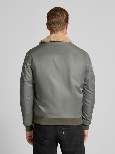 MCNEAL Regular fit jack met platte kraag Rietgroen - 5