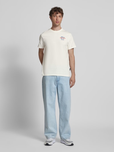 Dedicated T-Shirt mit Rundhalsausschnitt Modell 'Support' Offwhite 1