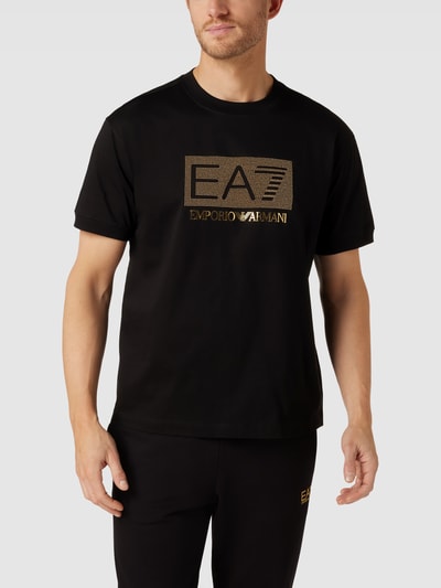 EA7 Emporio Armani T-Shirt mit Label-Design Schwarz 4